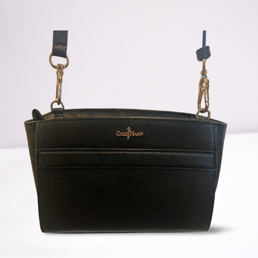 Cole Hahn Black Leather Crossbody Bag